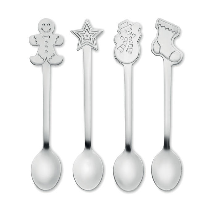 Set Of 4 Christmas Tea Spoon