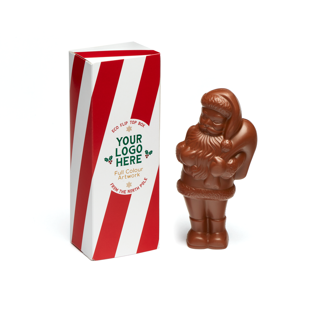 Eco Flip Top Box - Milk Chocolate³ - Chocolate Santa