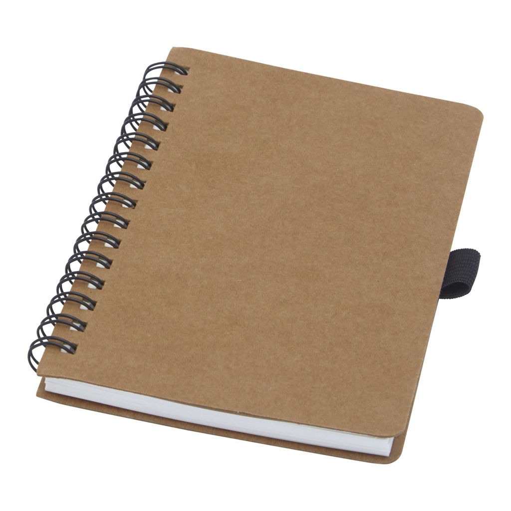 Cobble A6 wire-o recycled cardboard notebook with stone paper