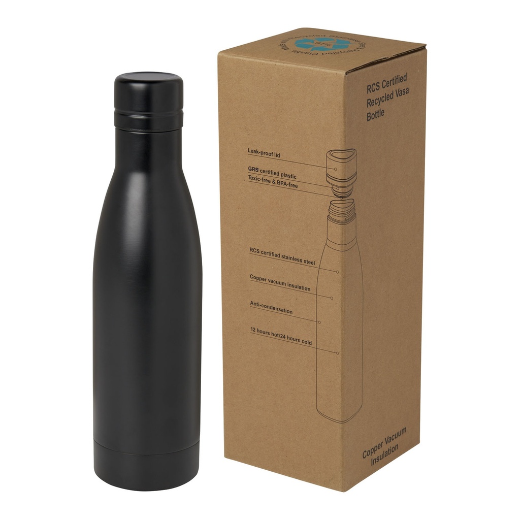 Vasa 500 ml RCS certified recycled stainless steel copper vacuum insulated bottle
