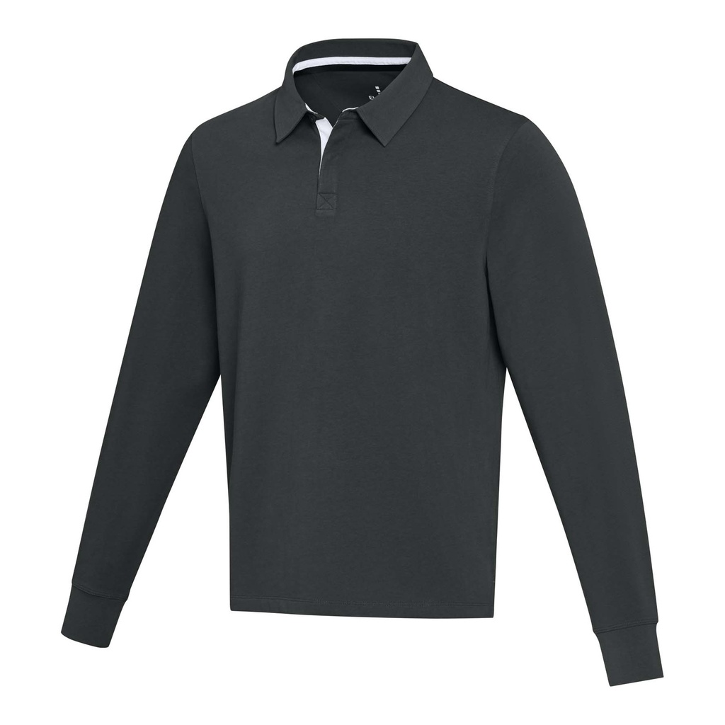 Clyde unisex organic rugby polo sweatshirt