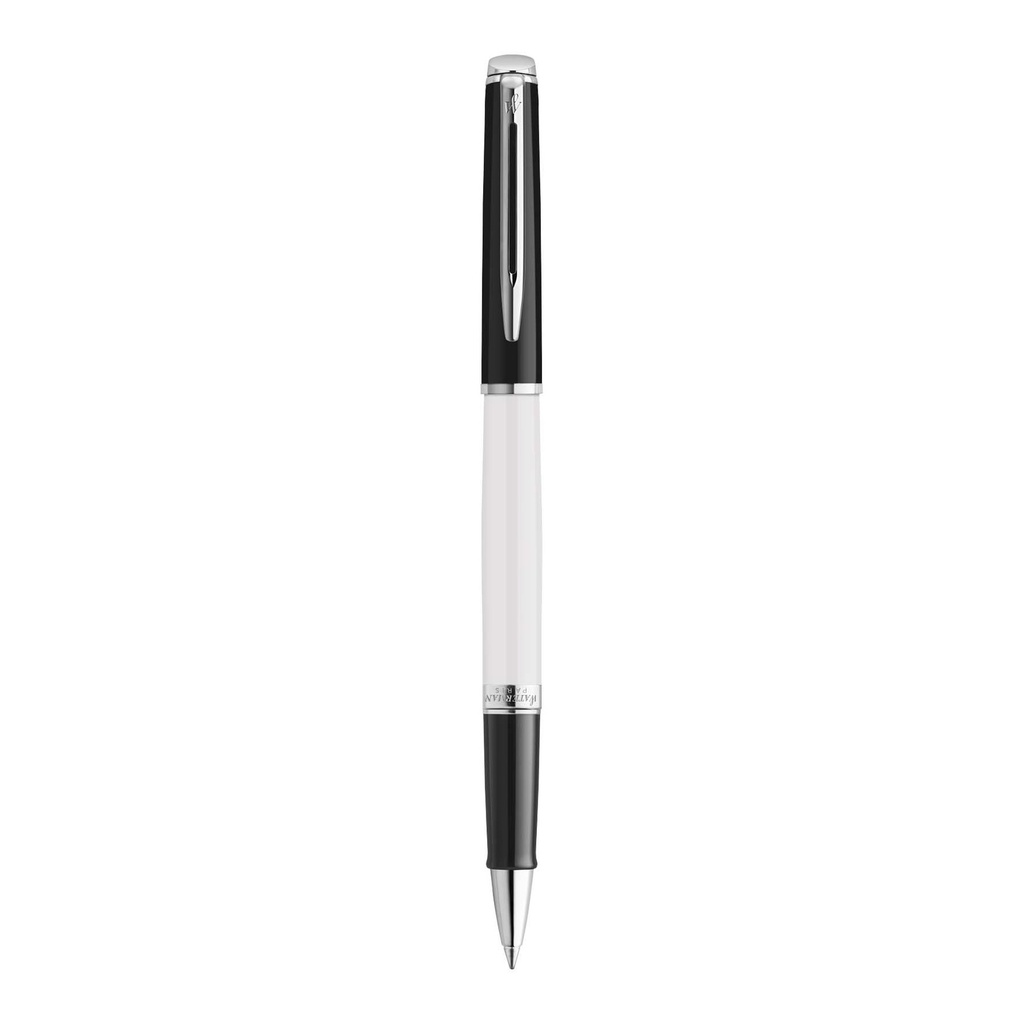 Hemisphere colour blocking rollerball pen with palladium trim (black ink)