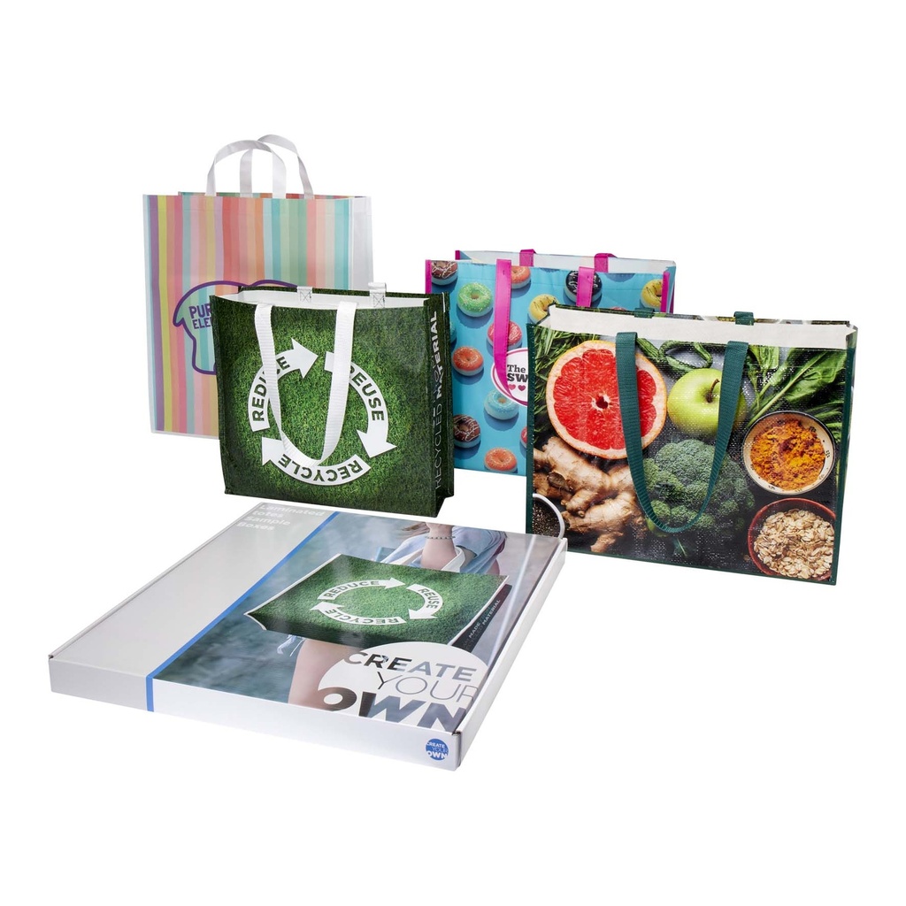 Laminated totes sample box
