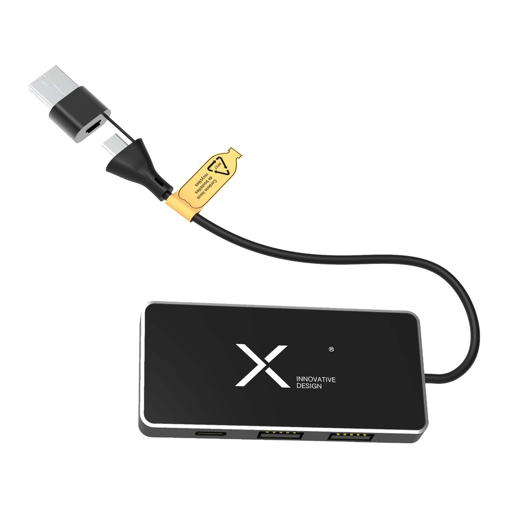 SCX.design H20 8-in-1 USB hub with dual input and 6-ports