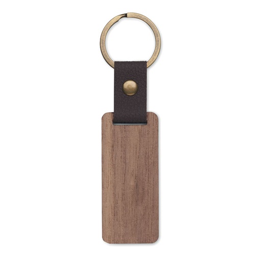 [MO2369-40] Key Ring In Walnut And Pu