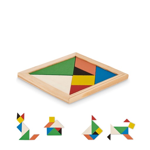 [MO6693-40] Tangram Puzzle In Wood