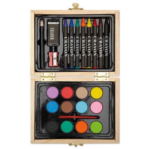 [MO8249-40] Painting Set In Wooden Box