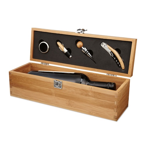 [MO8293-40] Wine Set In Bamboo Box