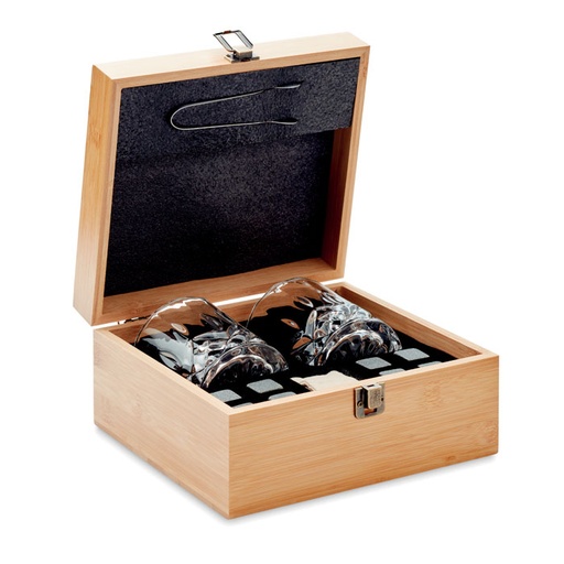 [MO9941-40] Whisky Set In Bamboo Box