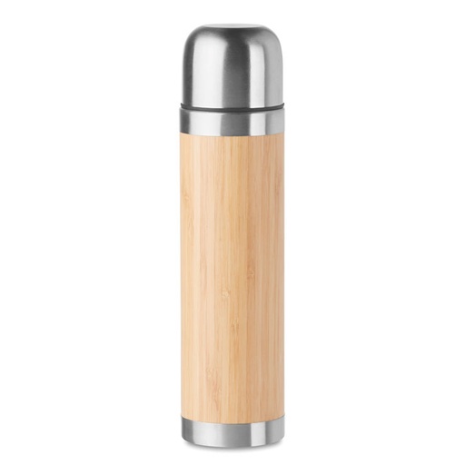 [MO9991-40] Double Wall Bamboo Cover Flask