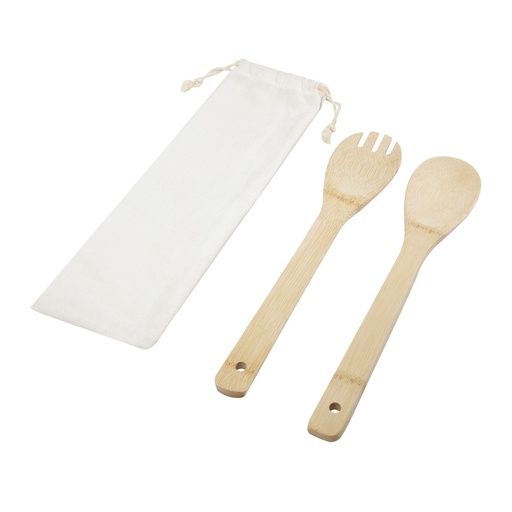 [11326906] Endiv bamboo salad spoon and fork
