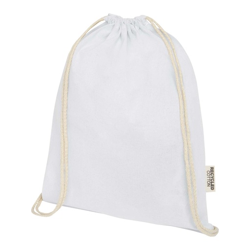 Oregon 140 g/m² GRS recycled cotton drawstring bag