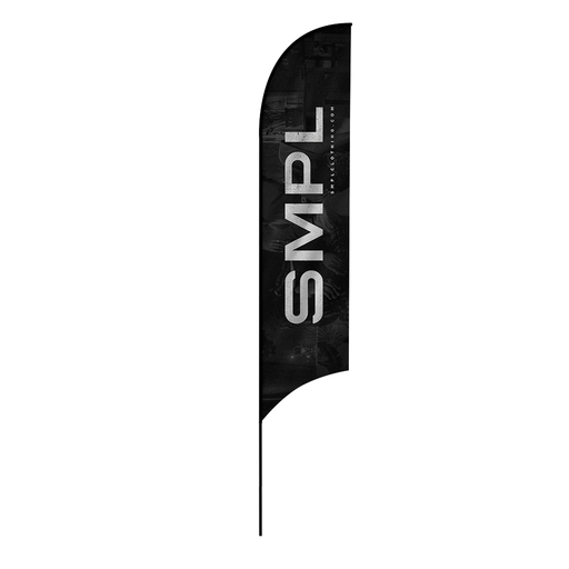 3m Fibreglass Curve Flag