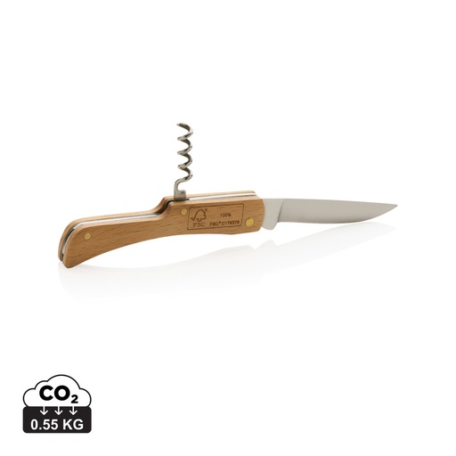 [P414.019] Wooden knife with bottle opener