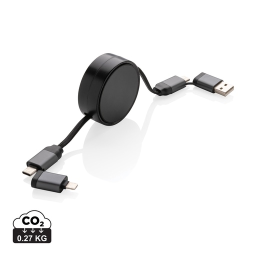 [P302.752] Terra RCS recycled aluminium retractable 6 in 1 cable
