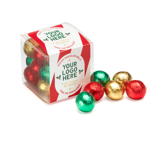 [104525] Clear Cube - Solid Chocolate Balls